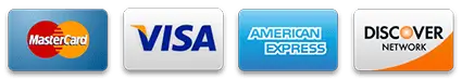 Secure payment options Mastercard Visa Amex Discover